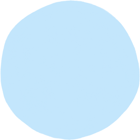 Blue hand drawn circle